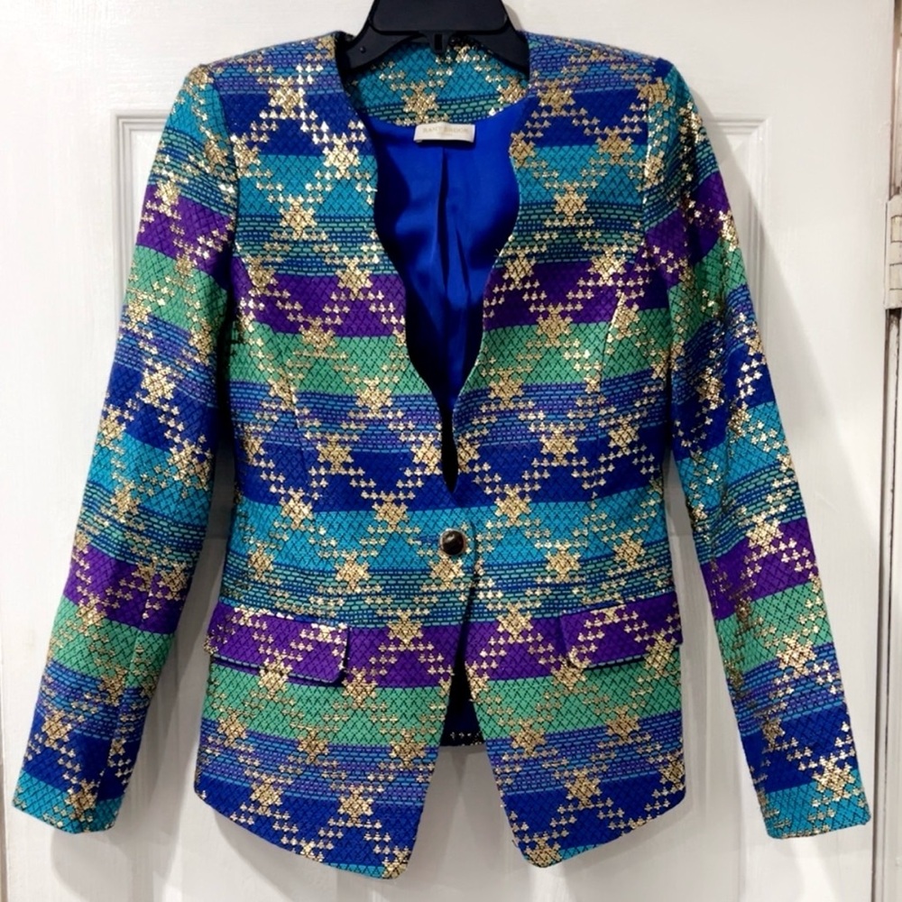 Ramy Brook Colorful Geometric Blazer Small